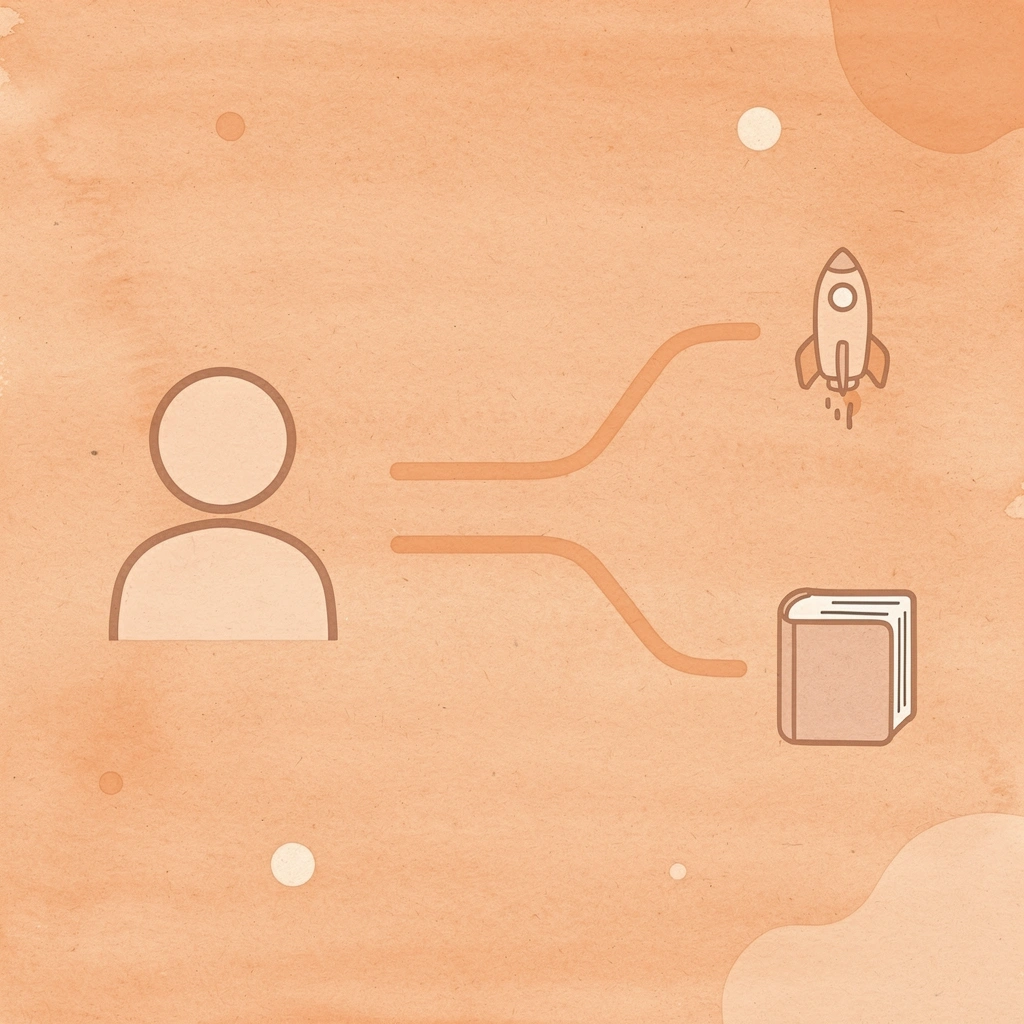 Icon showing platform splitting into different specialized approaches