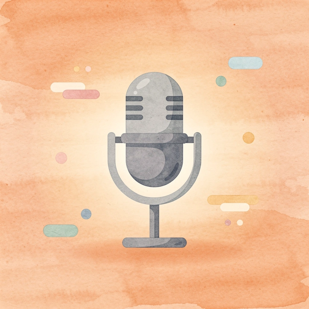 Microphone icon representing voice AI demo