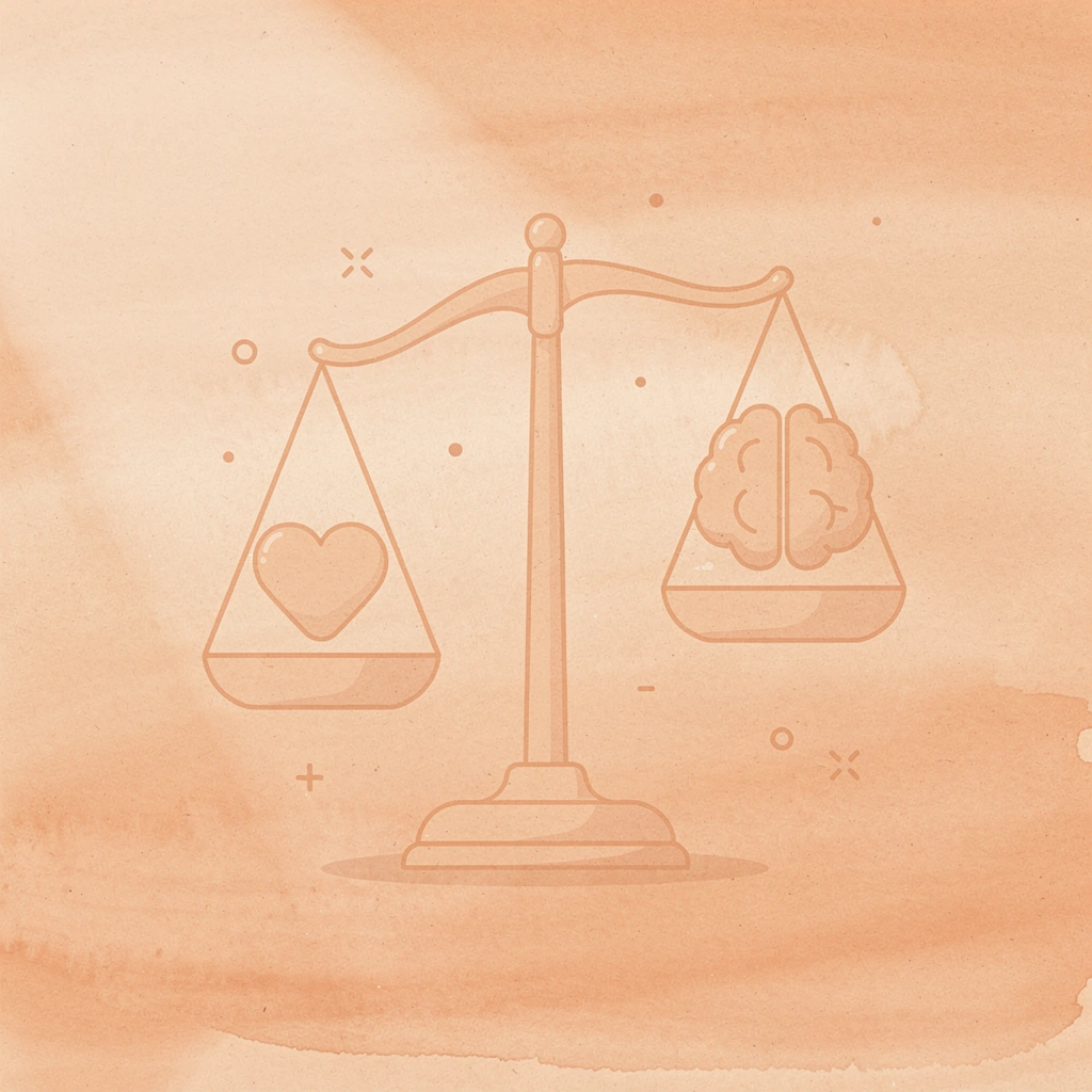 Balance scale comparing enterprise structure versus AI automation