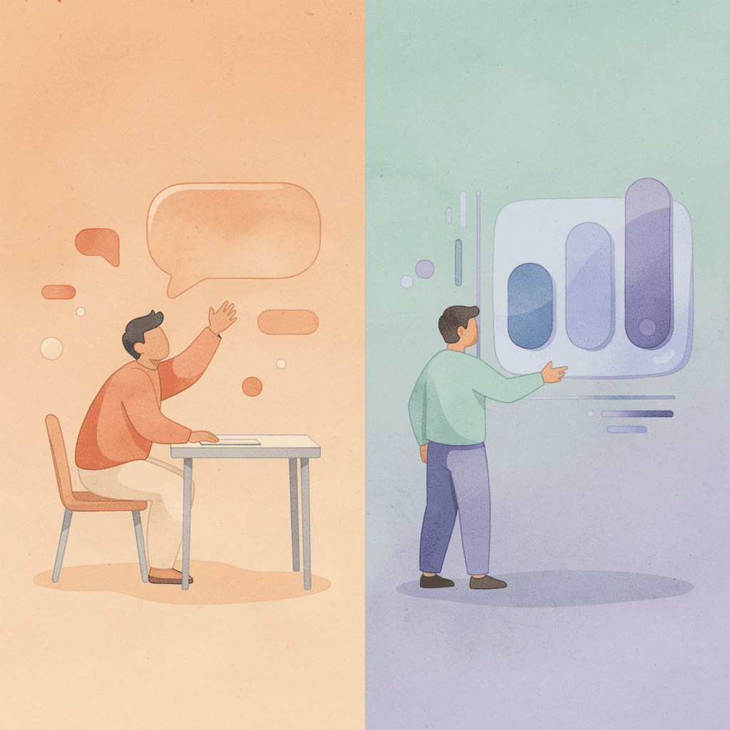 Split scene showing traditional slow support versus modern instant response expectations