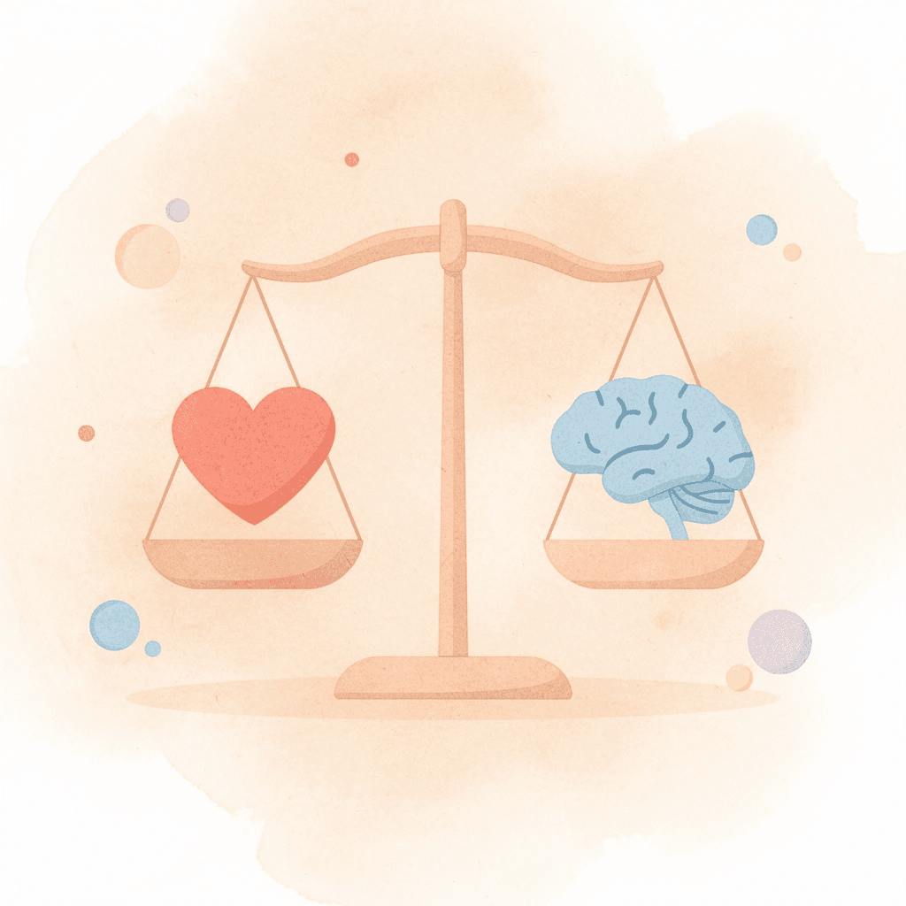 Balance scale comparing cost center approach versus strategic advantage approach