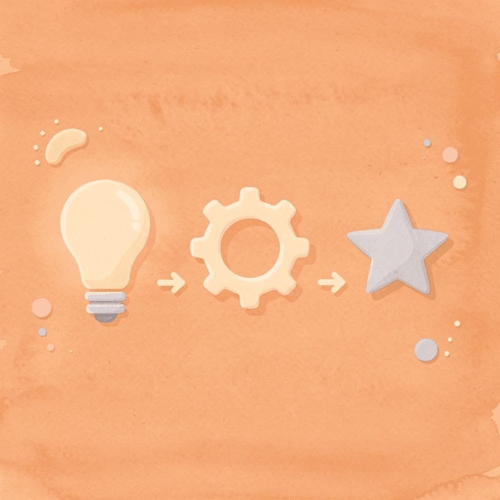 Three connected icons showing AI customer service improvements