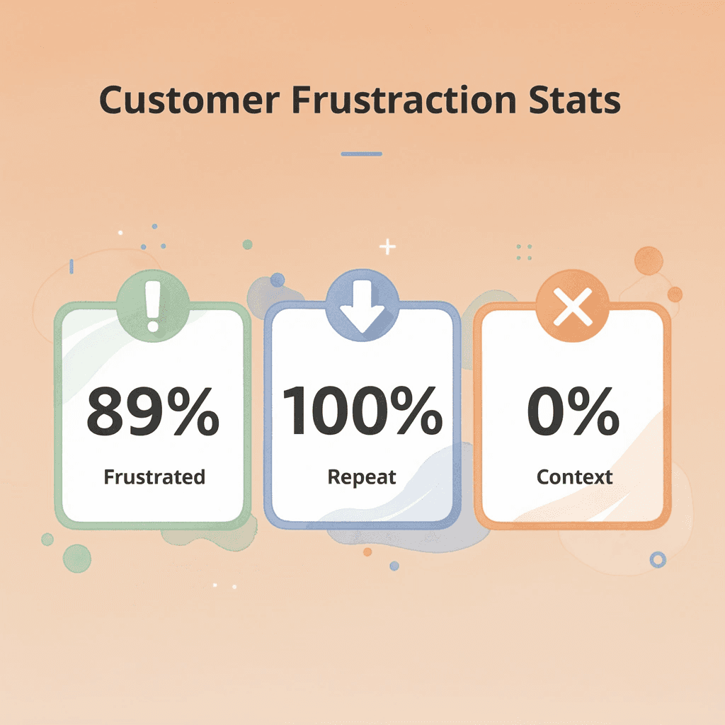 Statistics showing customer frustration metrics