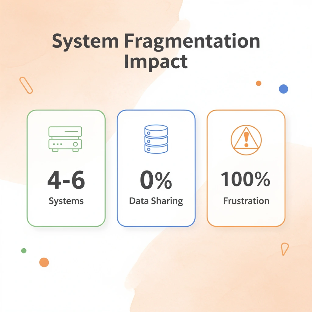 Statistics showing telecom system fragmentation impact