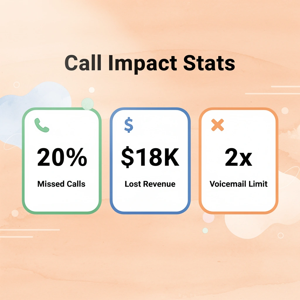 Statistics showing restaurant call impact metrics