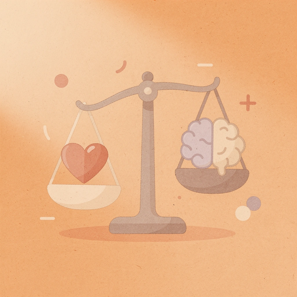 Scale showing balance between traditional support costs and AI efficiency