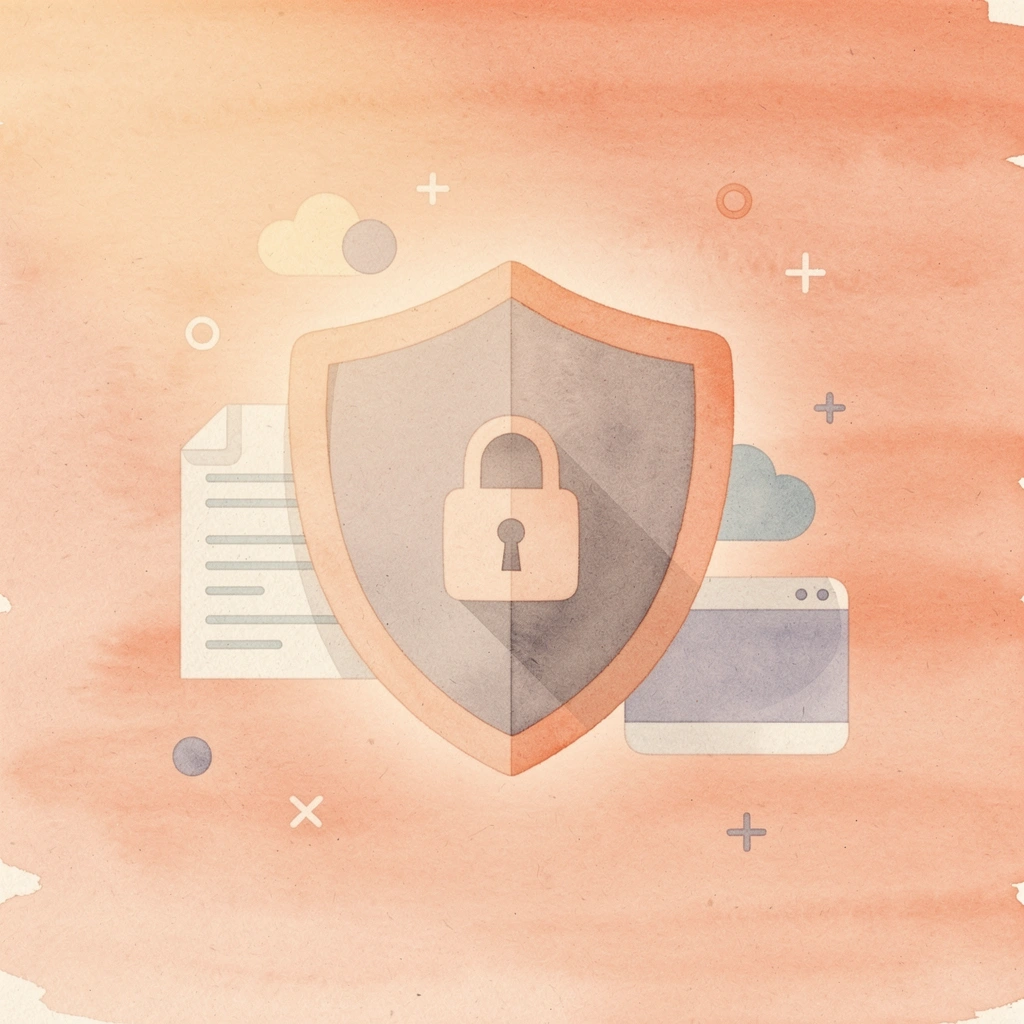 Shield protecting banking data representing AI customer support security