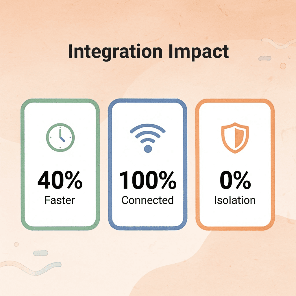Statistics showing the impact of AI integration on support performance