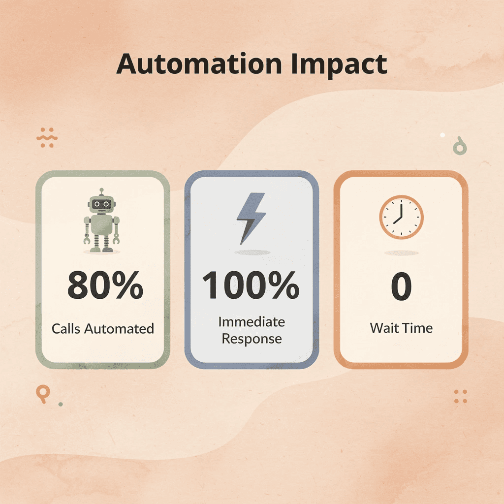 Statistics showing automation impact on healthcare scheduling