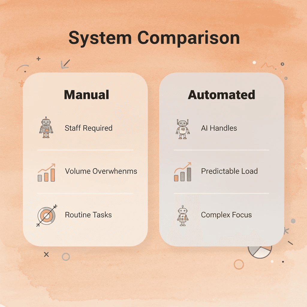 Comparison between manual and automated healthcare scheduling systems