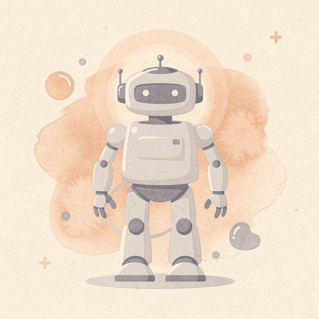 Robot icon representing AI automation capabilities