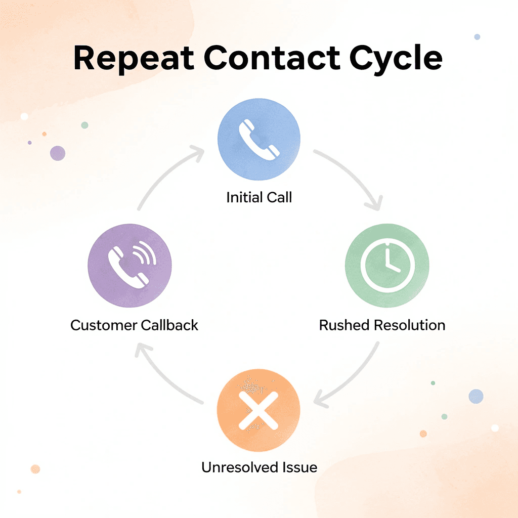 Cycle diagram showing repeat contact loop