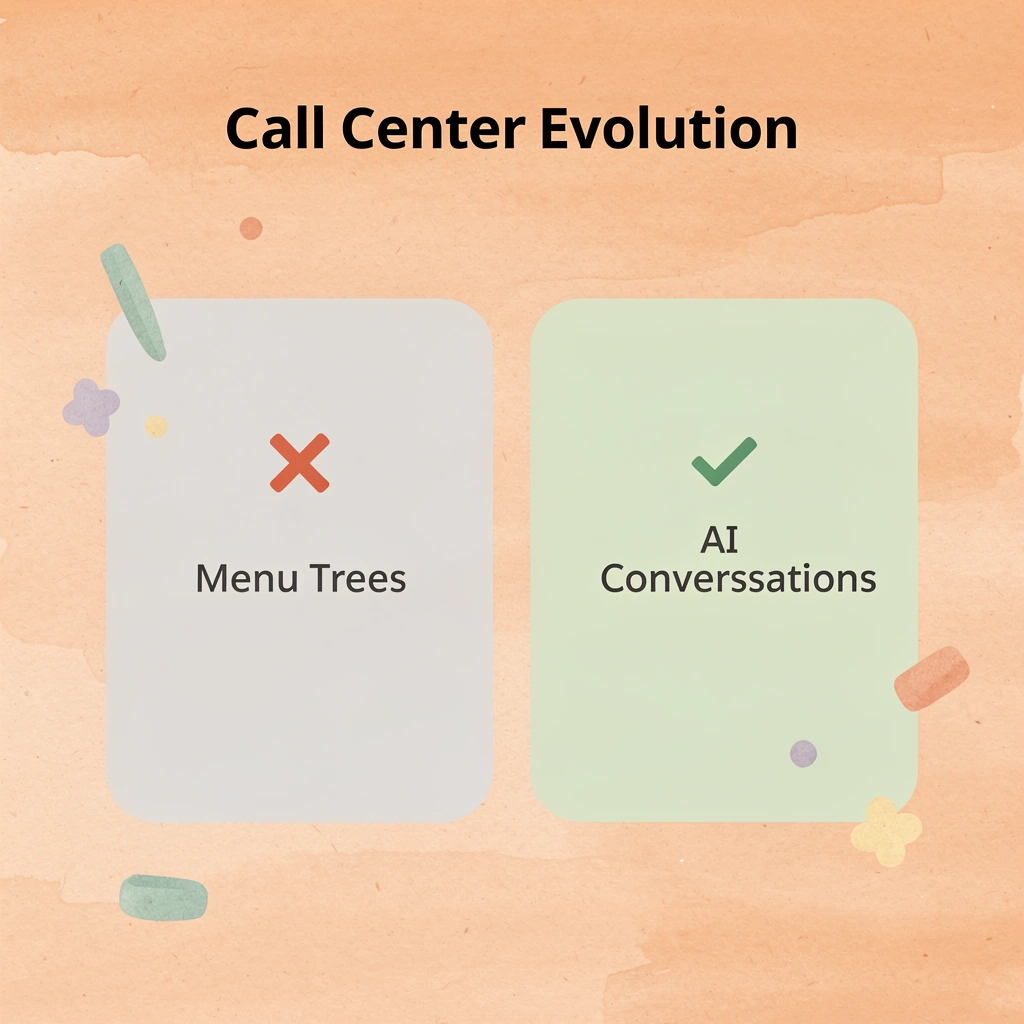 Before and after comparison of call center approaches