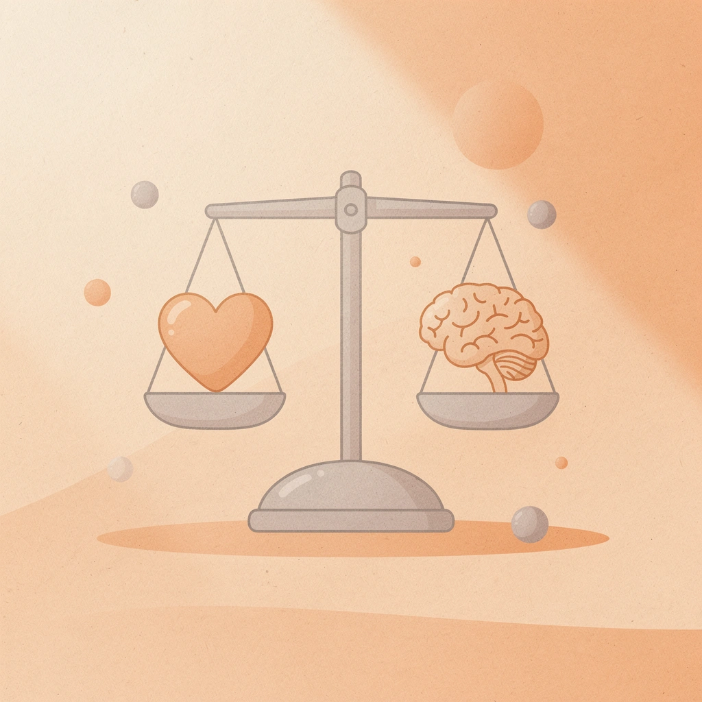 Scale showing balance between AI success and failure