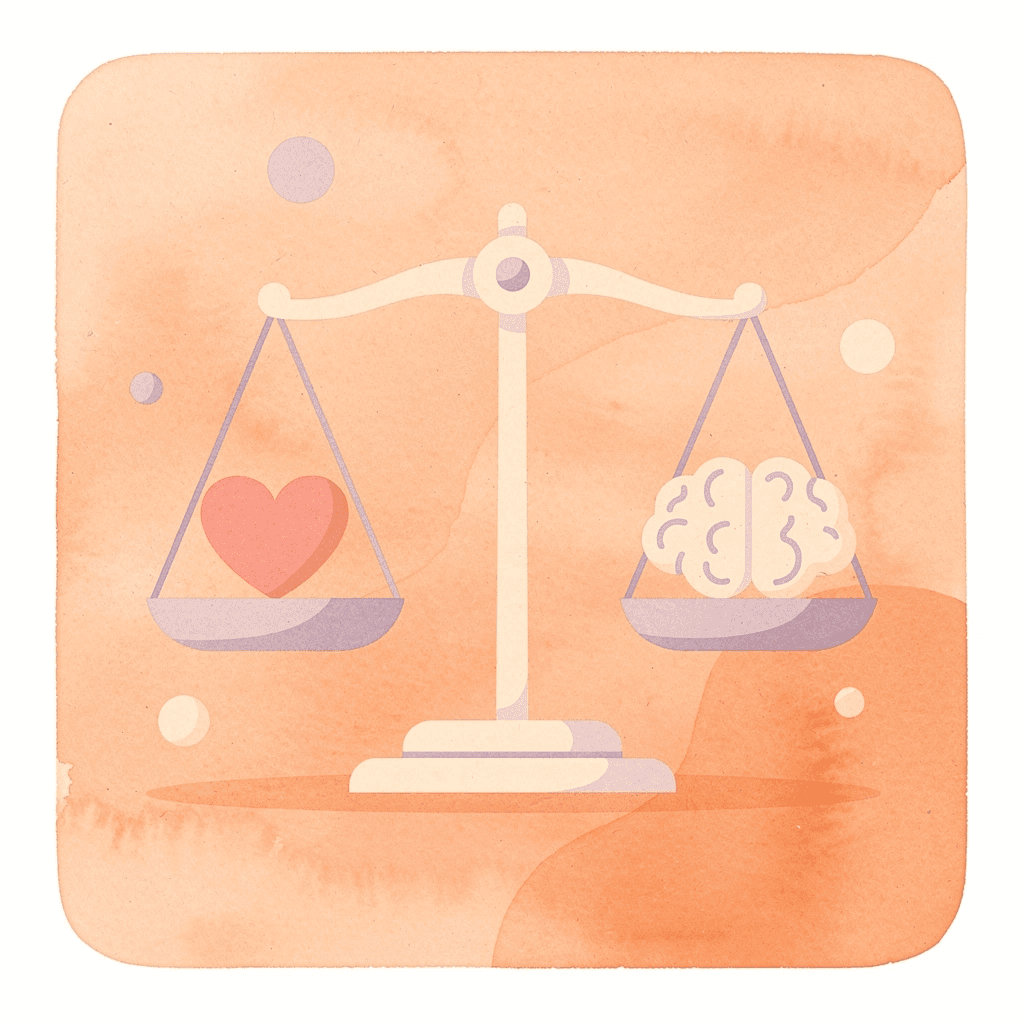 Balance scale comparing tool claims versus business reality