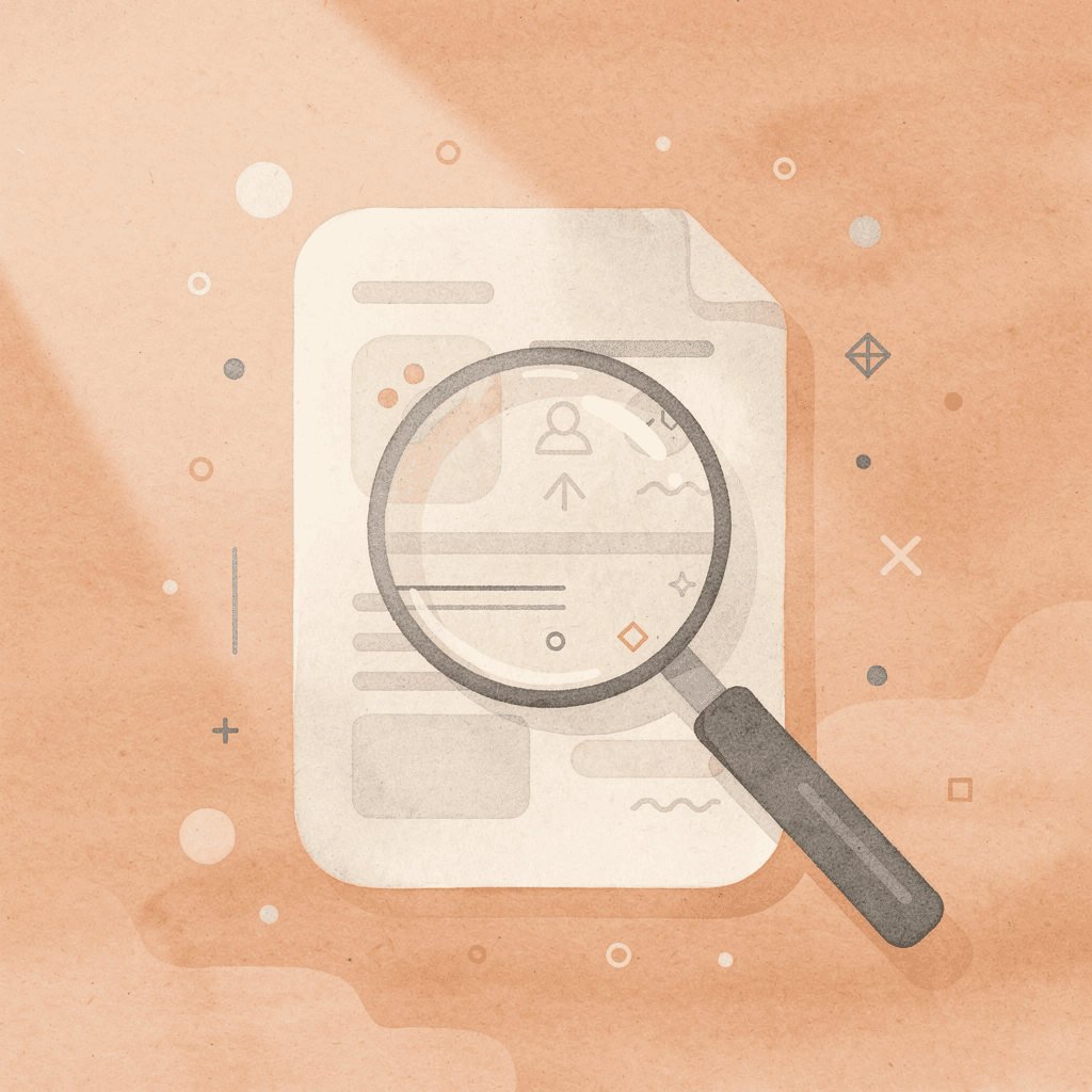 Magnifying glass revealing hidden complexity
