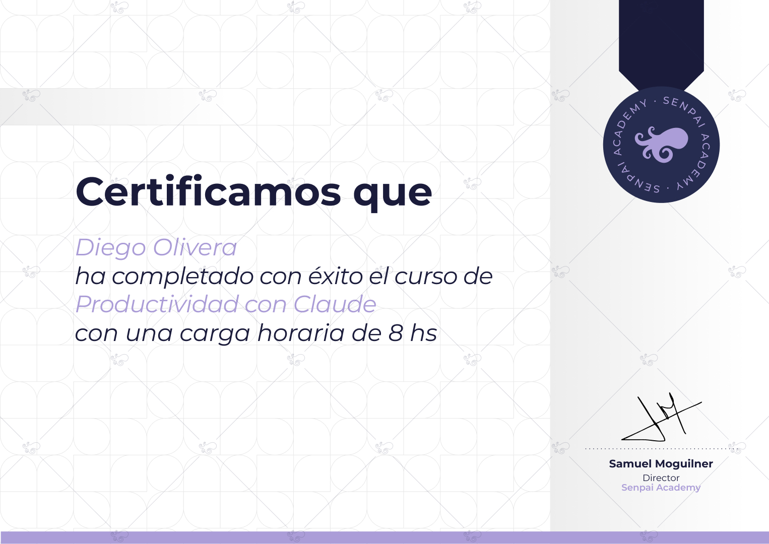 certificado senpai imagen