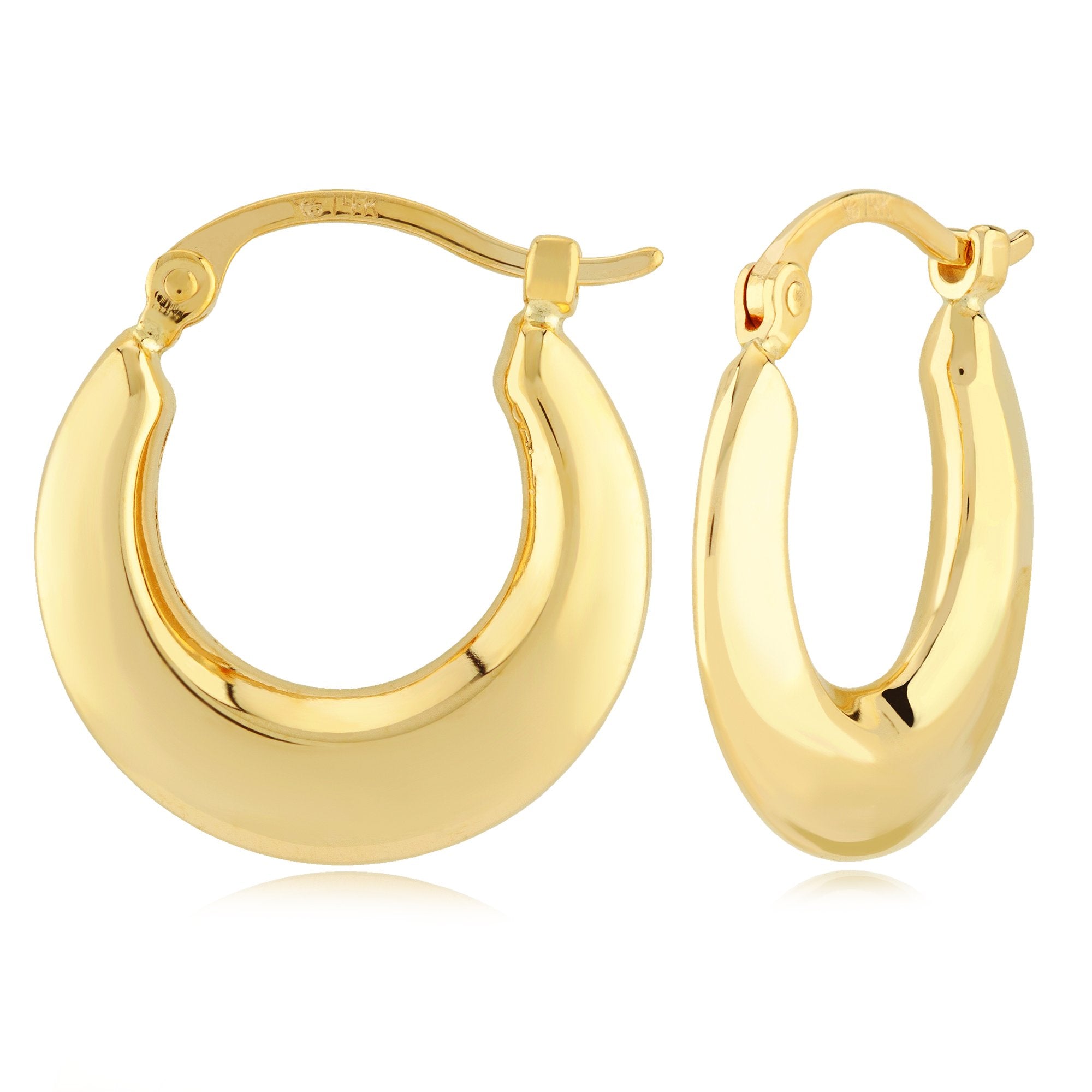 Diamond Cut Hoop Earrings