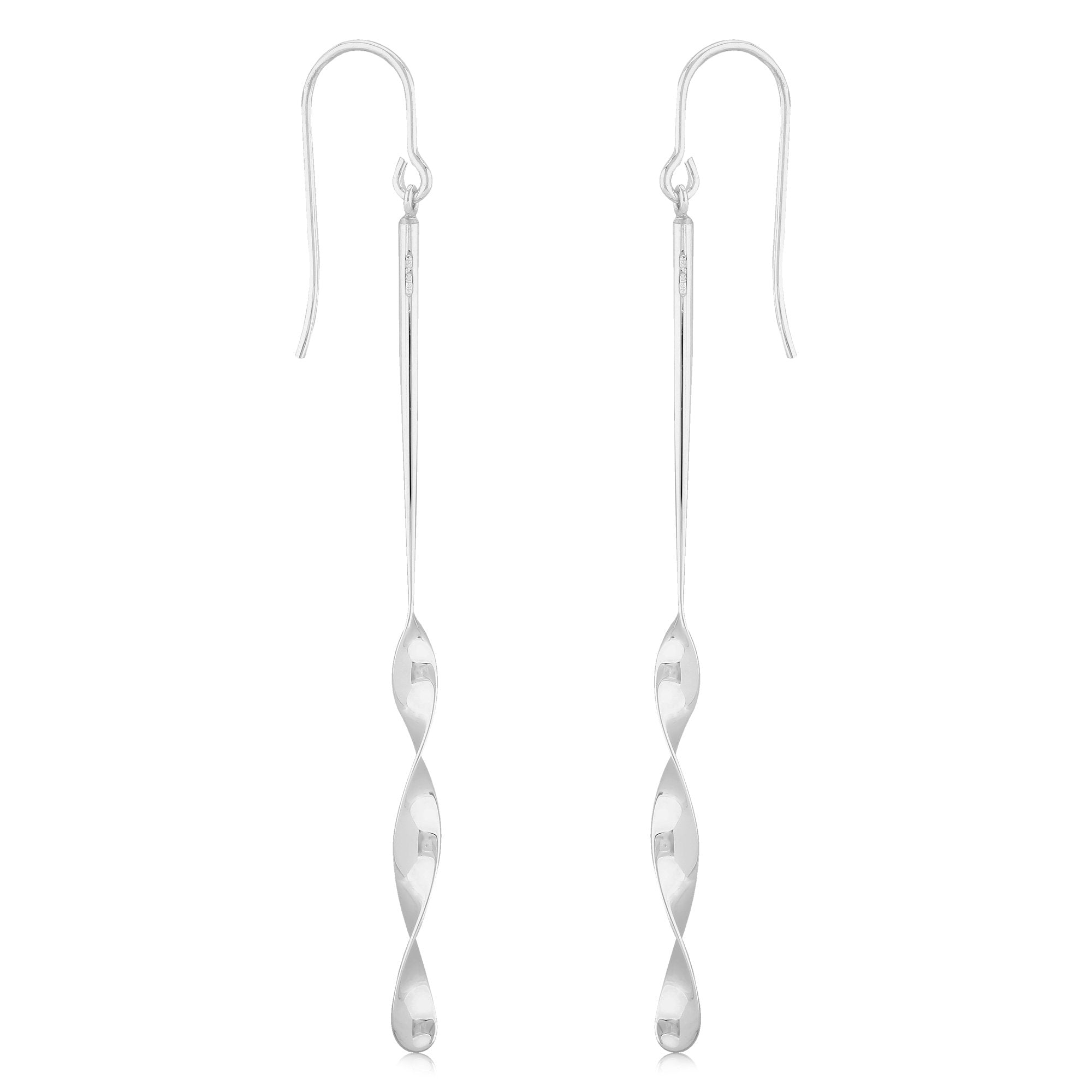 Sterling Silver Twist Earrings