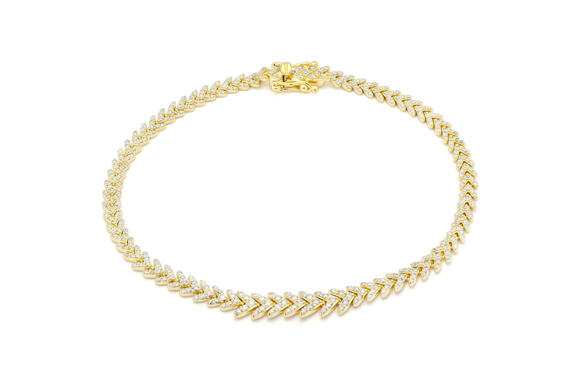 Diamond Feather Bracelet