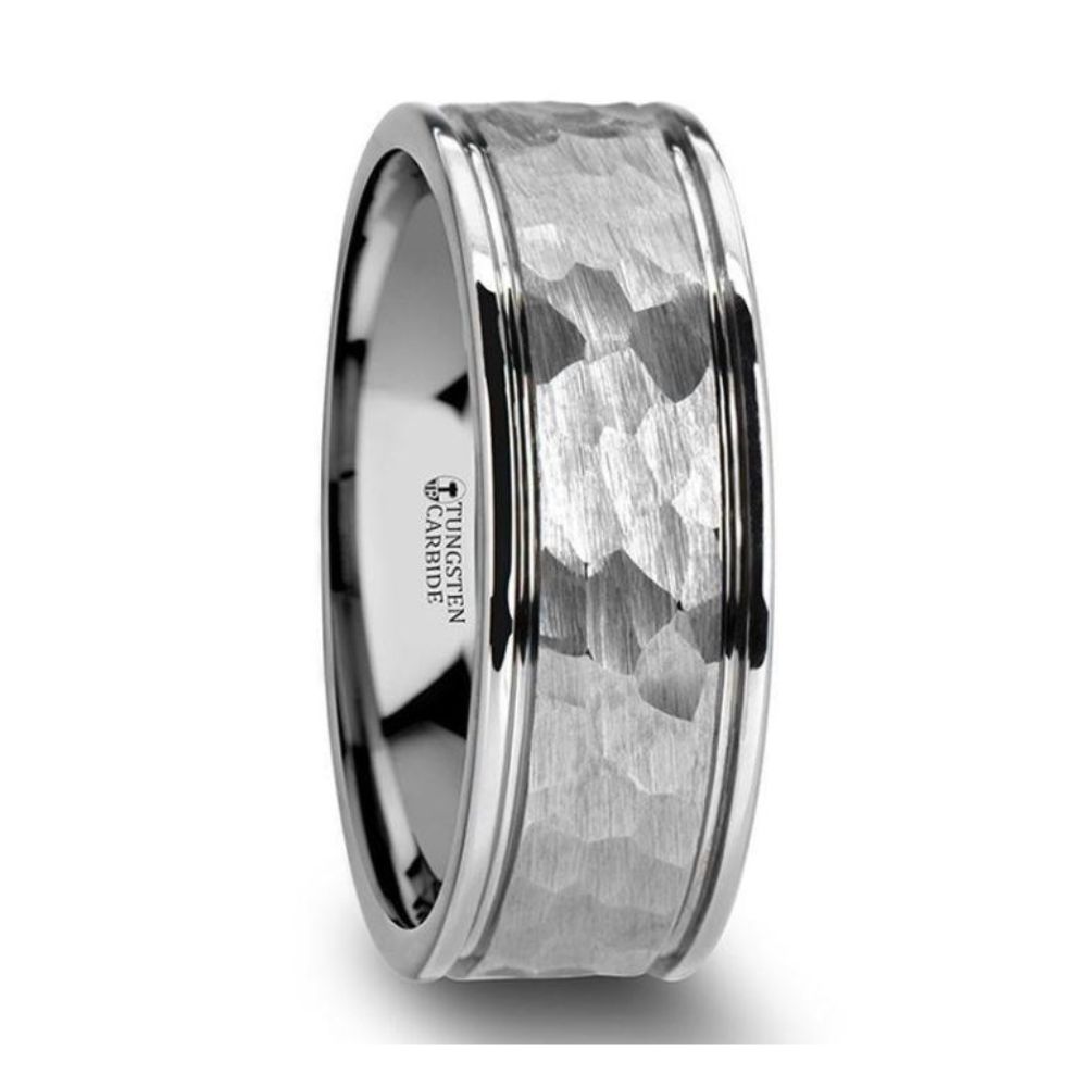 White Tungsten Men's Band