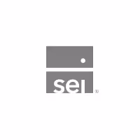 SEI brand logo with stylized lowercase letters under a horizontal rectangle containing a small dot.
