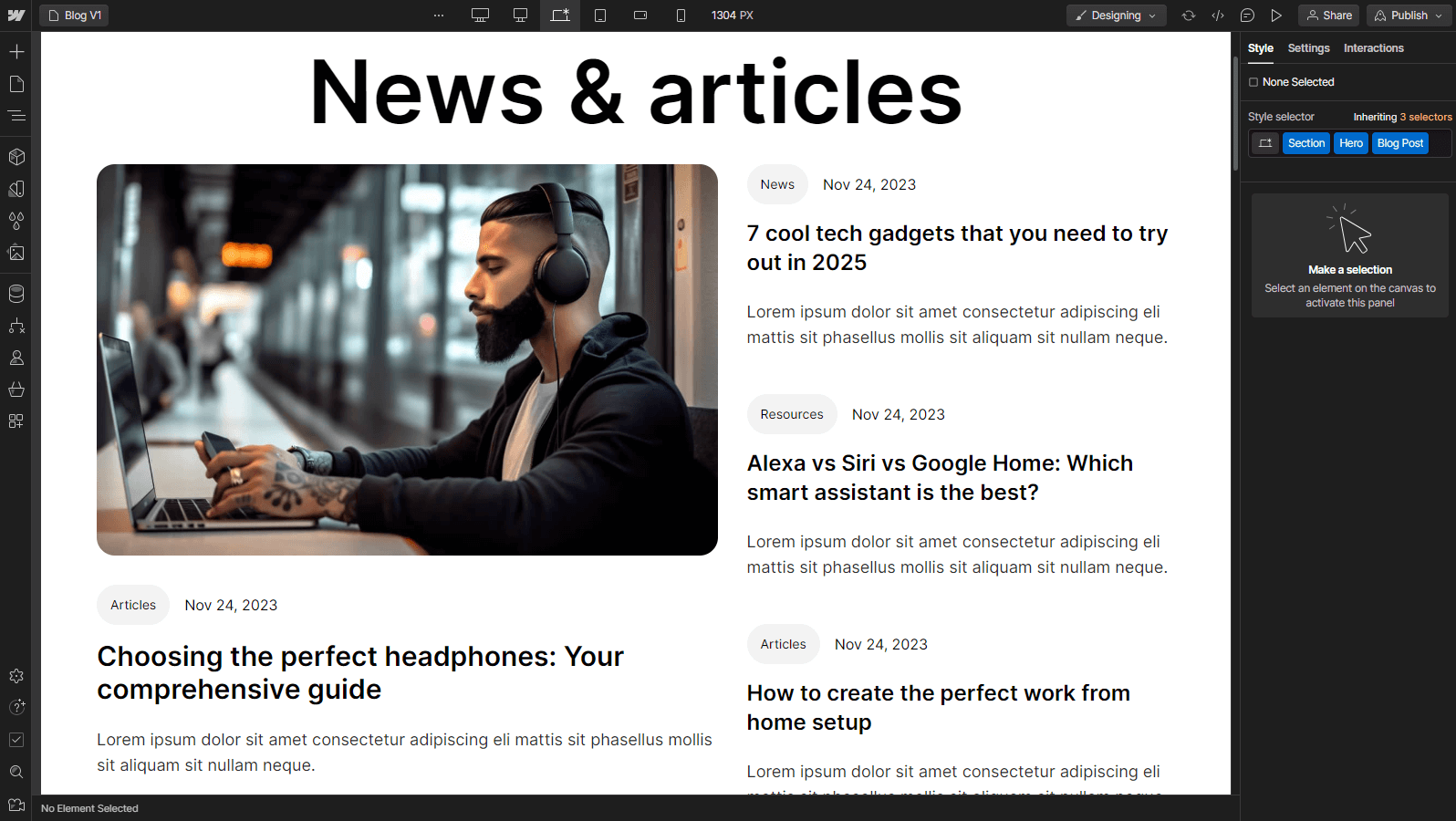 Techware X - Webflow Template And UI Kit CMS Content
