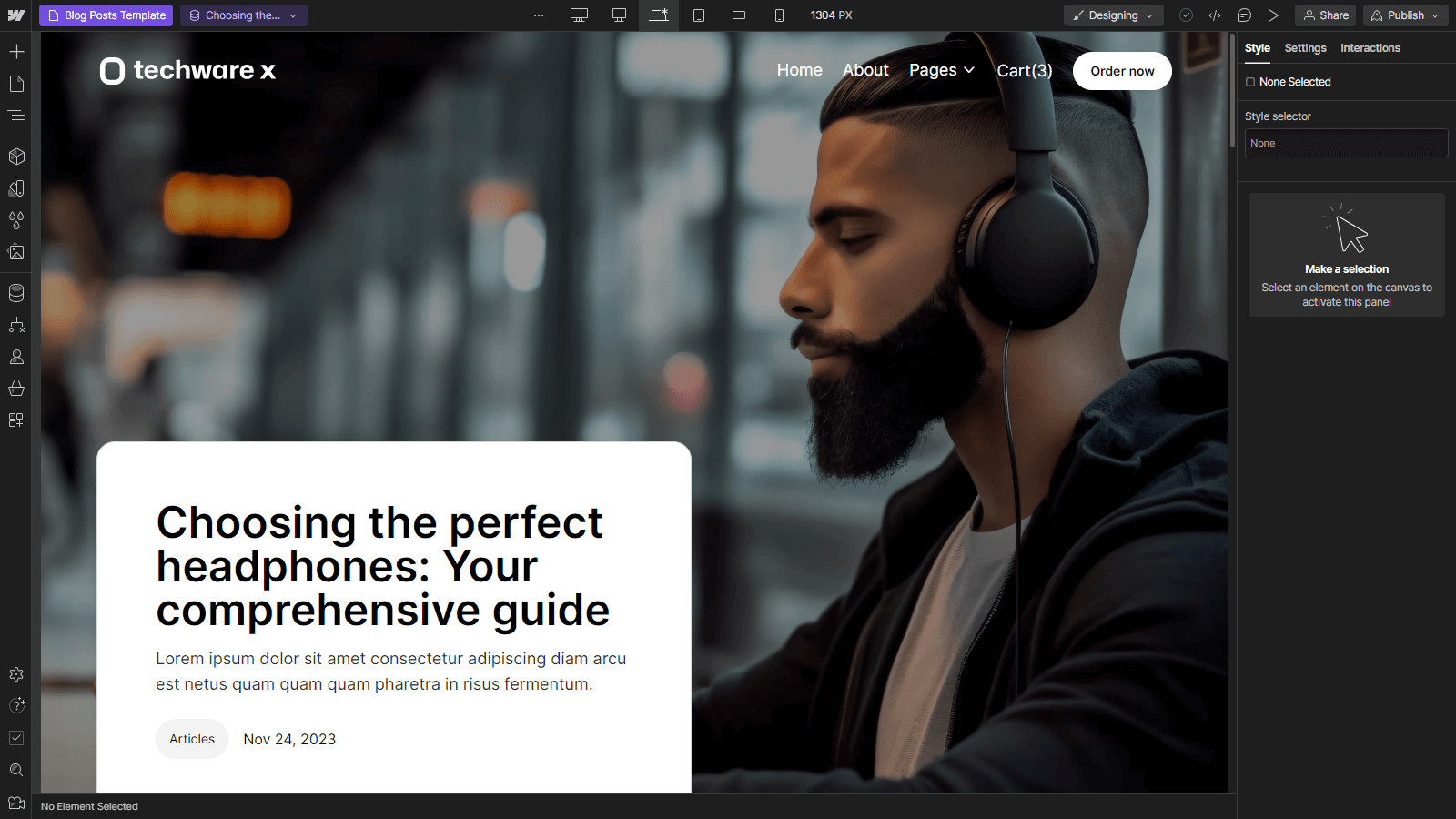 Techware X - Webflow Template And UI Kit CMS Page