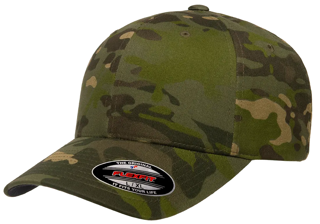 Yupoong Yp Classics Multicam Snapback - Berretto Unisex Adulto, Profilo Alto, 6 Pannelli, Visiera Piatta