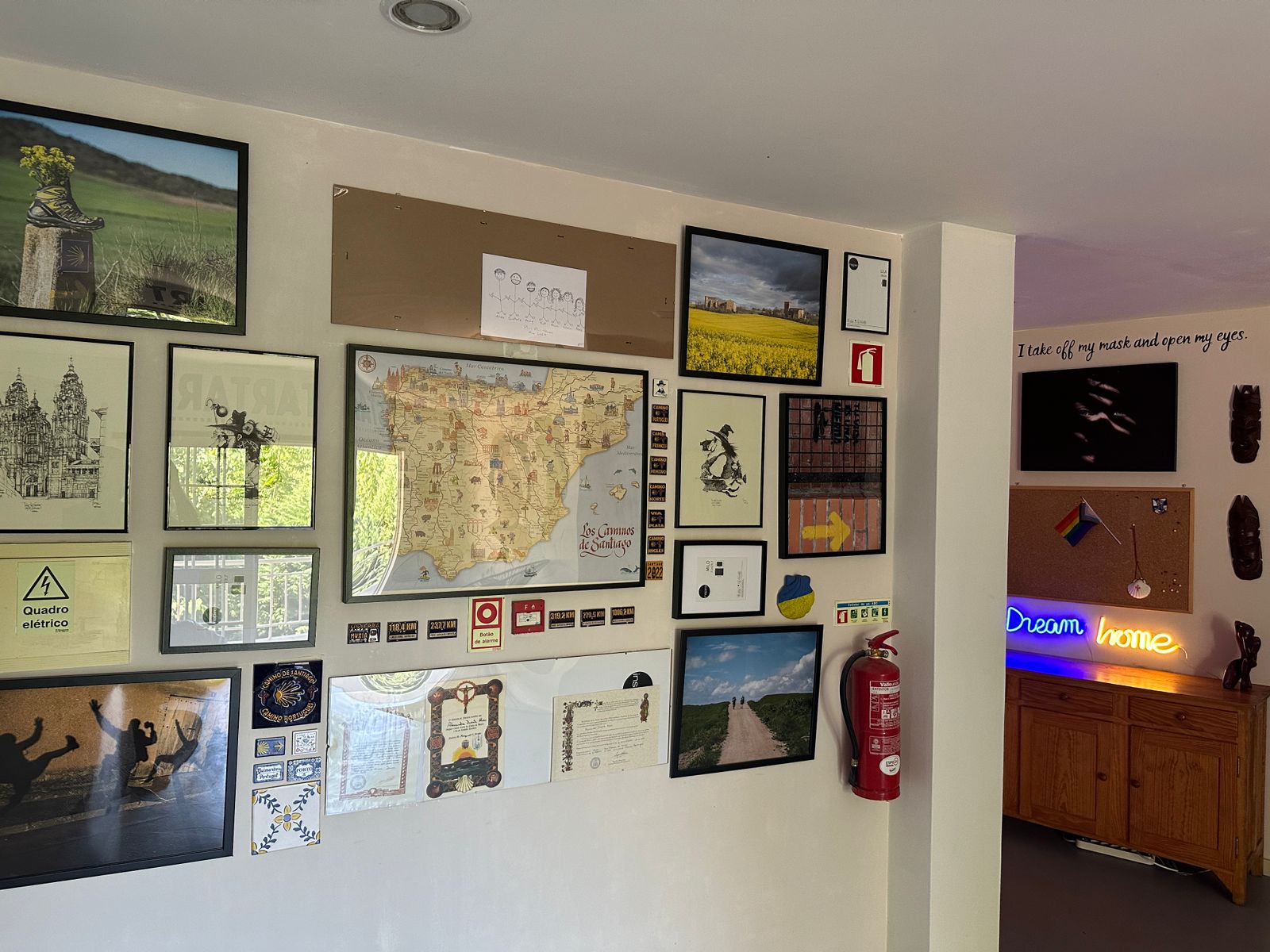 Living room of the boutique guesthouse near Braga, Portugal