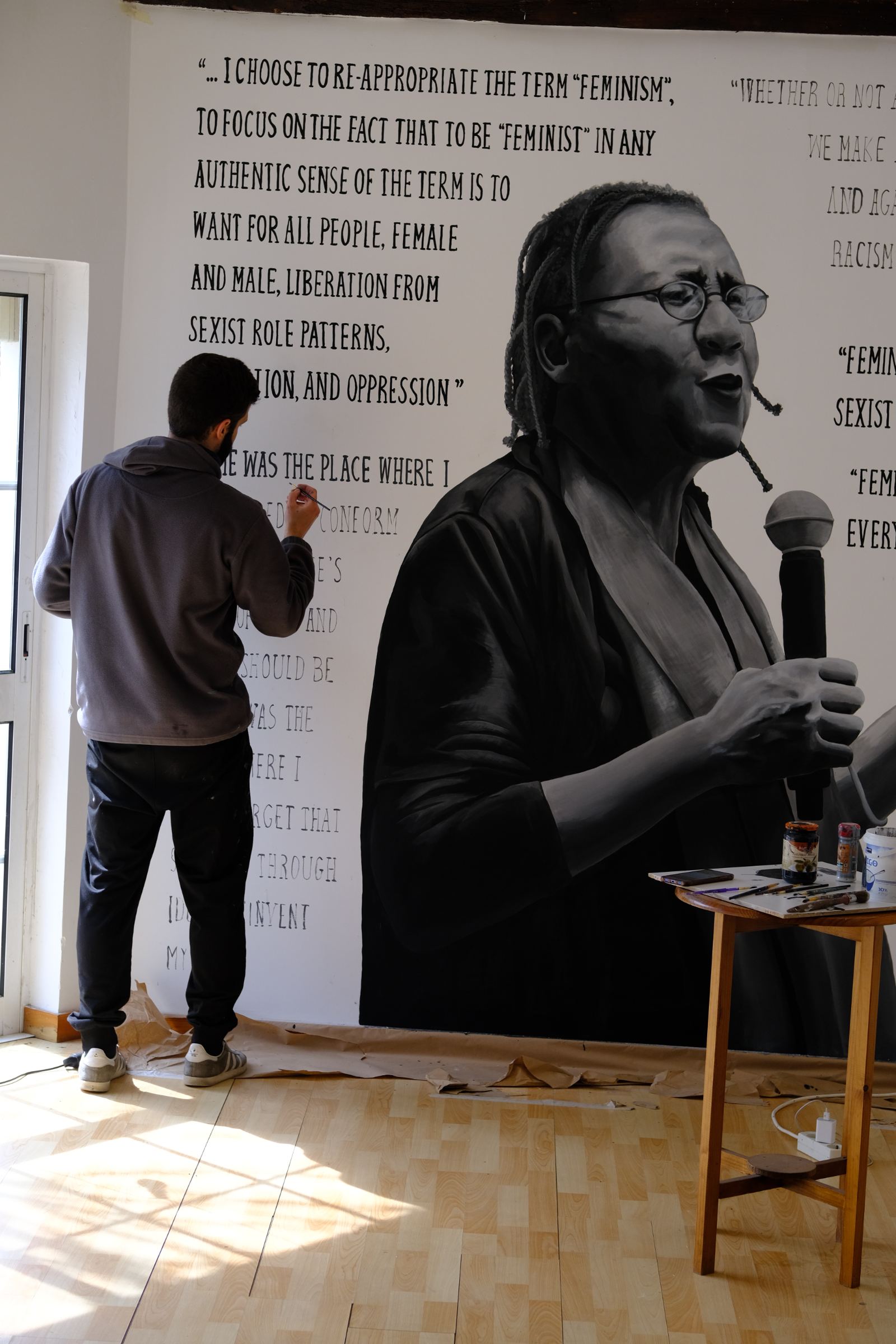 Mural in progress at StartArt