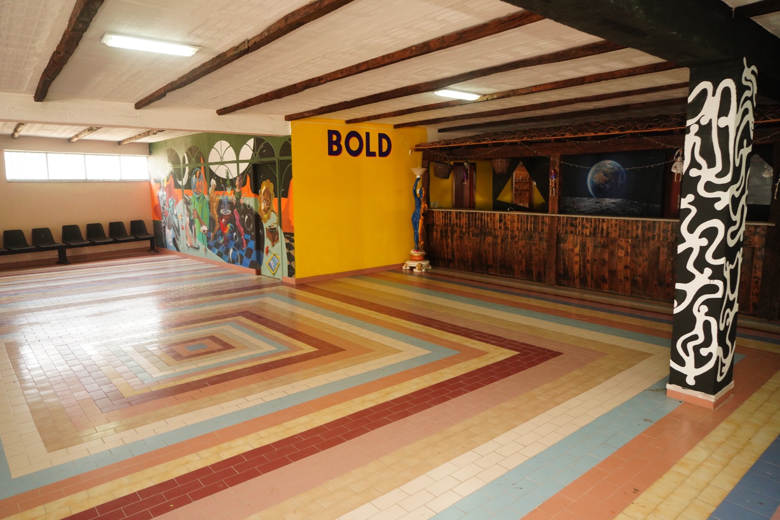 Frida Kahlo bedroom mural