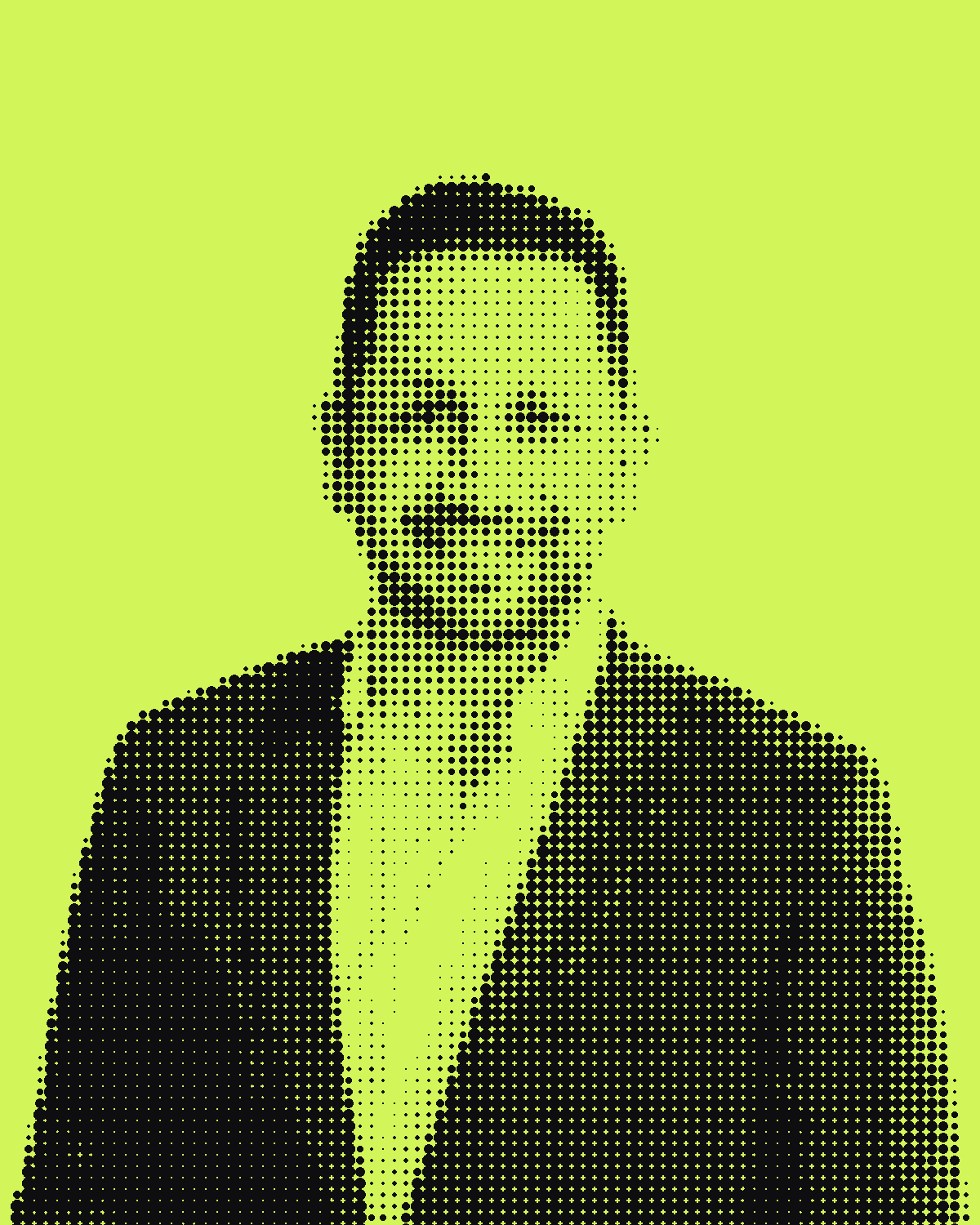Christian Rados, halftone portrait