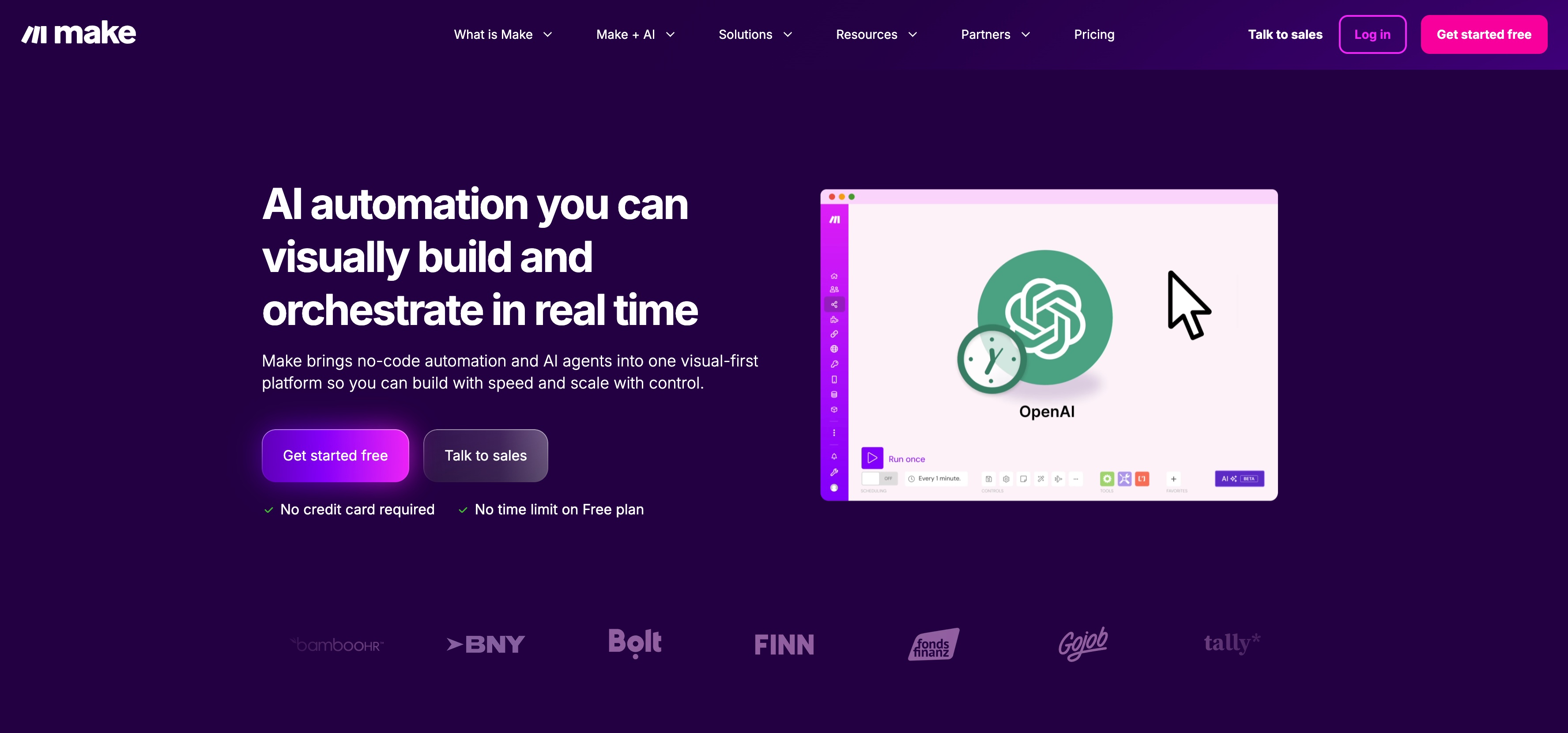 Screenshot of Make home page