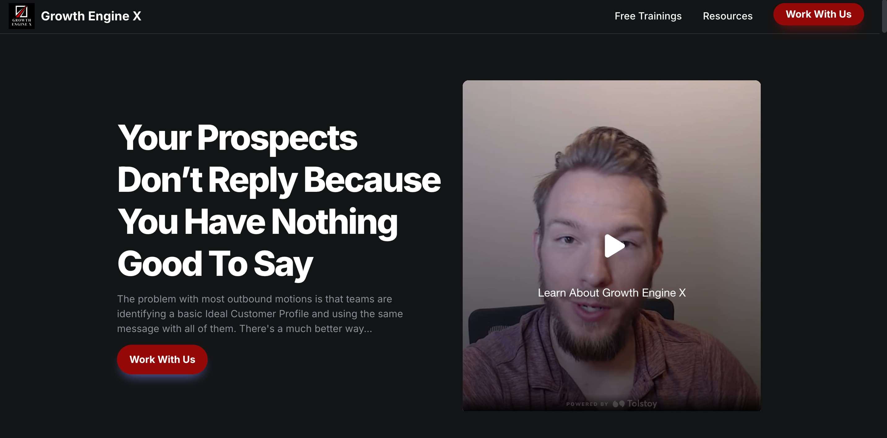 growth engine x homepage