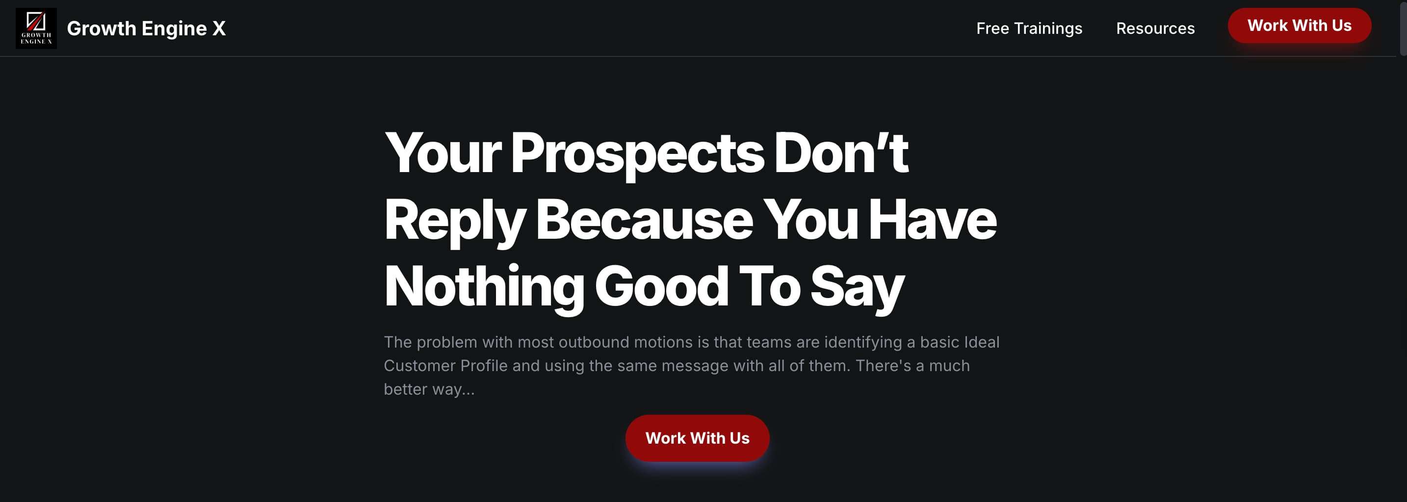 Screenshot of Growth Engine X