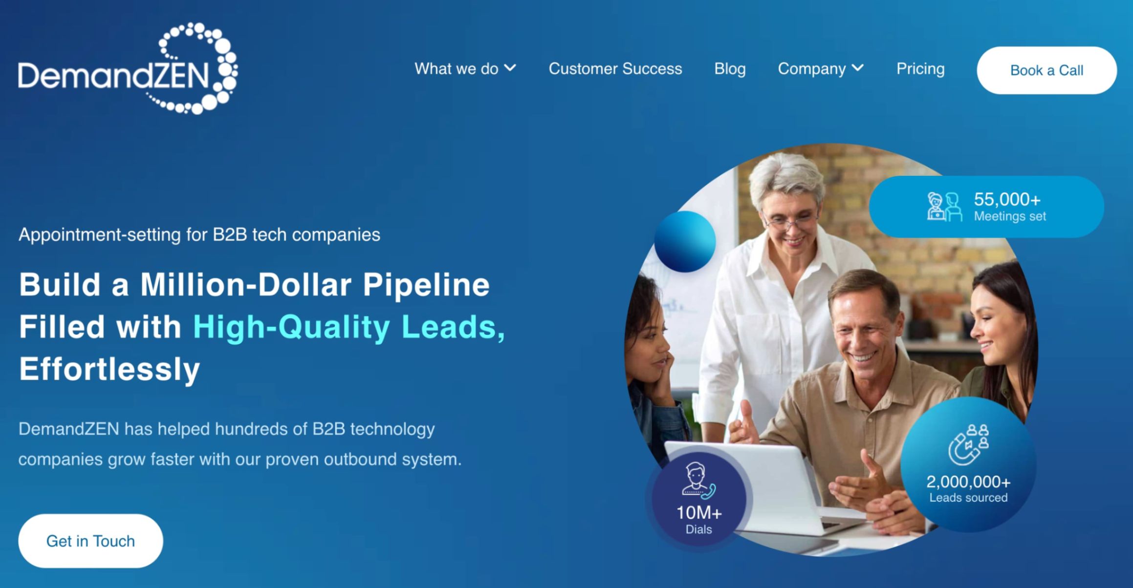 Screenshot of Screenshot of DemandZEN homepage