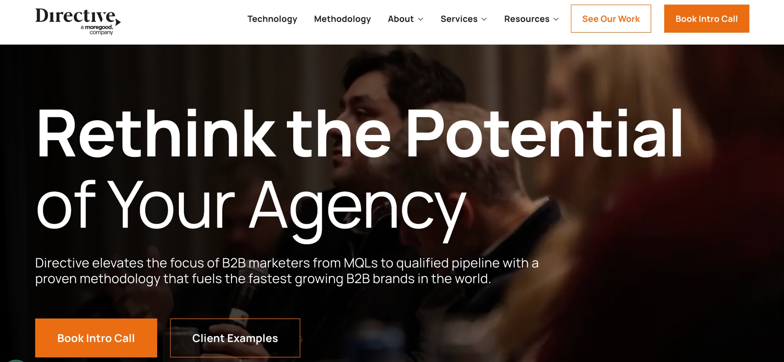 Screenshot of Directive Consulting home page