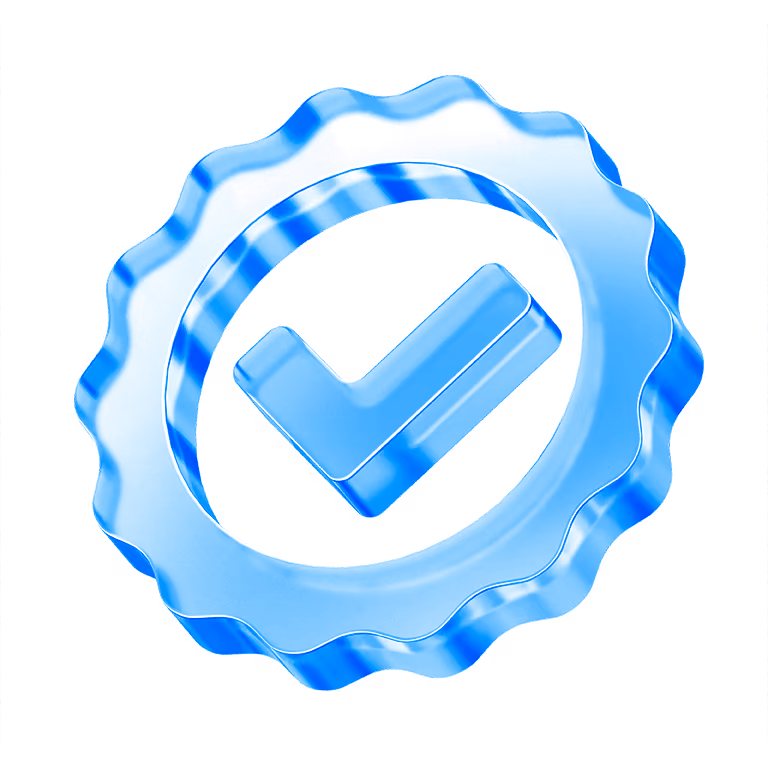Checkmark badge icon highlighting that Quidkey is 60% cheaper than Stripe, PayPal, or credit cards for payment processing