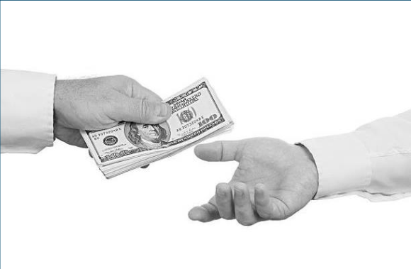 Money exchanging hands