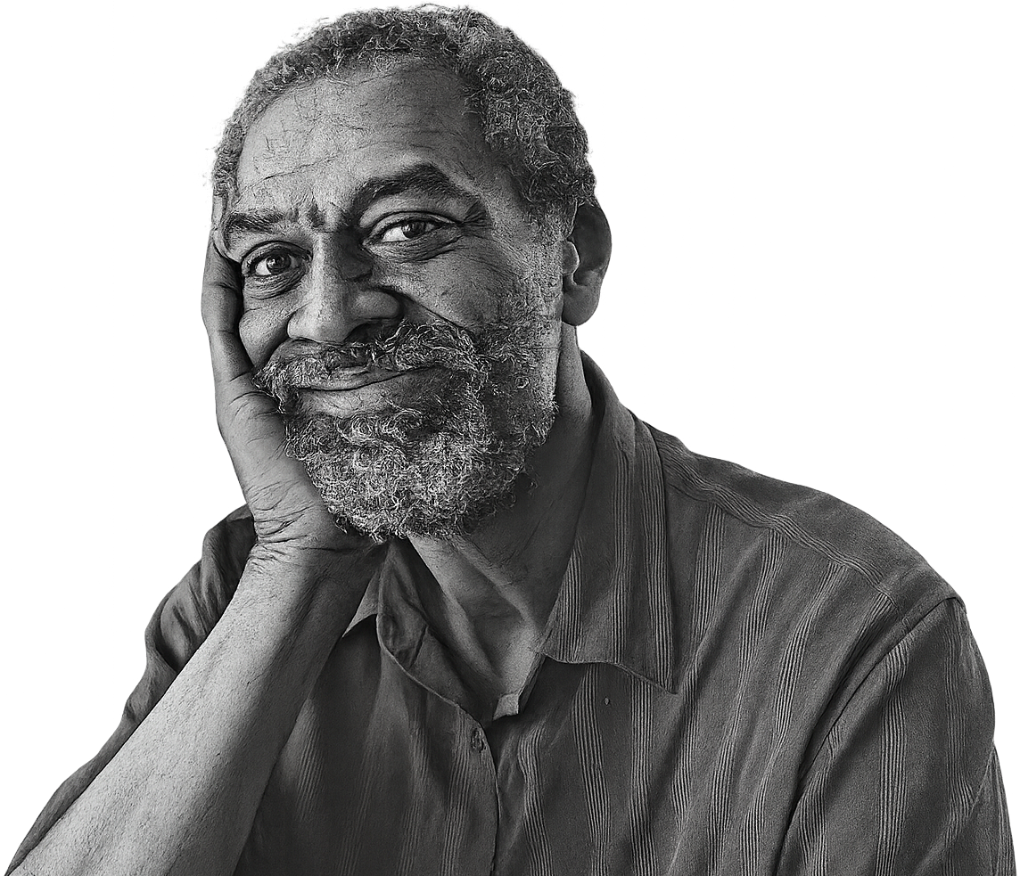 Senior person smiling