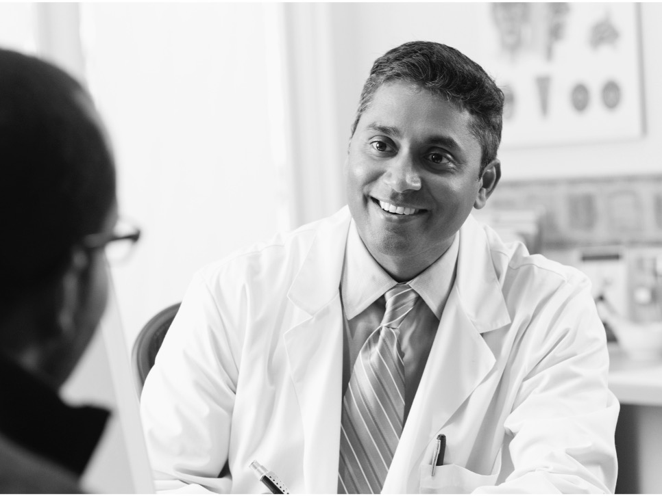 Healthcare provider with patient