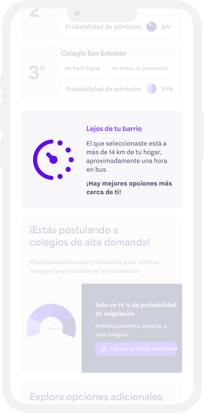 The assistant provides tips based on the family’s current application—such as missing program types, accessibility issues, or geographic gaps.