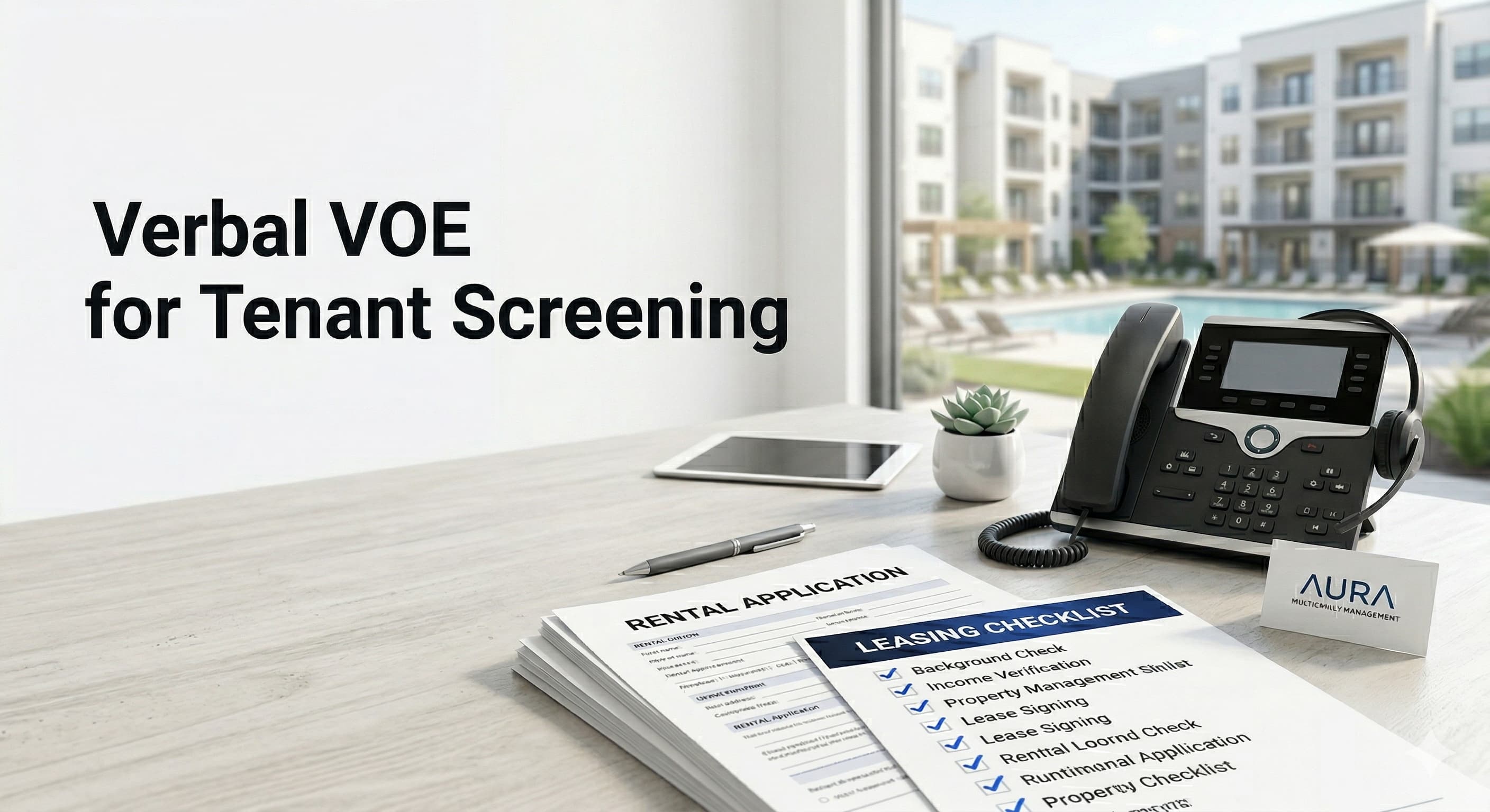 Verbal VOE for Tenant Screening: Speed, Process, and Documentation