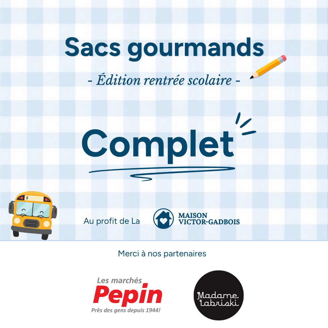 Sac gourmand édition rentrée scolaire de La Maison Victor-Gadbois