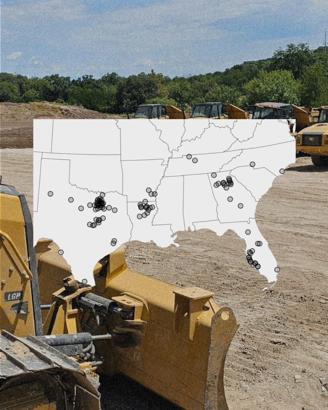 Equipment rental company excavator