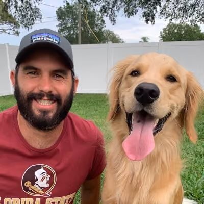 Jake Thomas and lovely dog