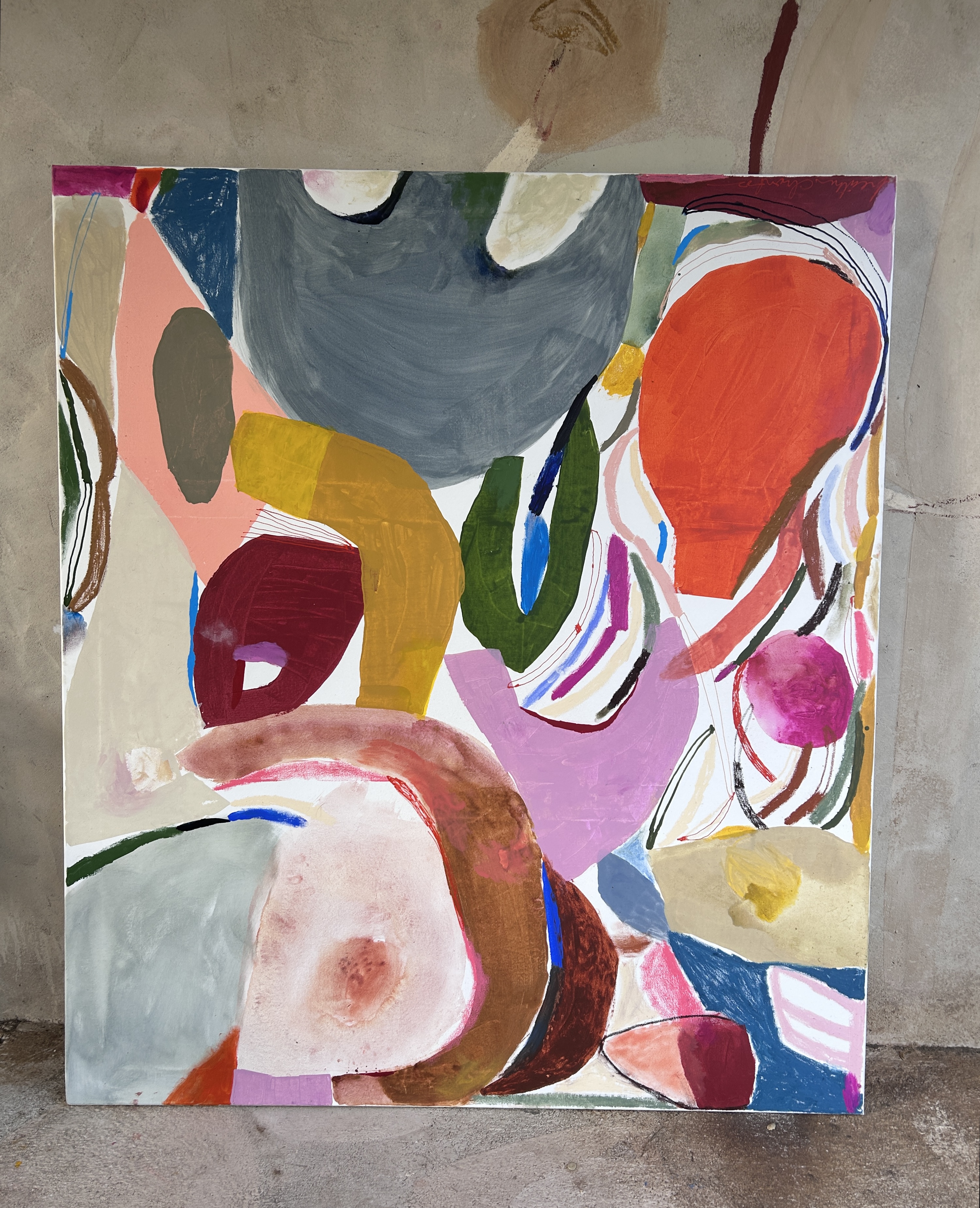 Dreamer - ink, acrylic and oil stick on cotton canvas  - 120 x 150 x 3 cm - Portugal 2026