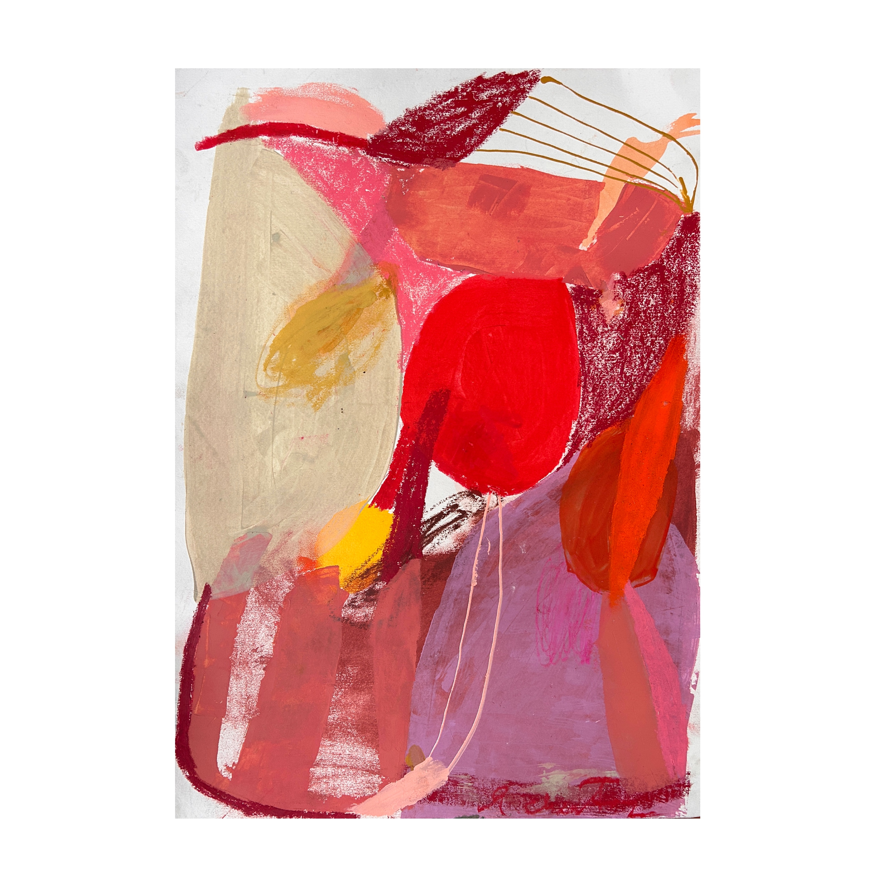 Terra 2024 - acrylic and ink on heavy watercolor paper - SOLD