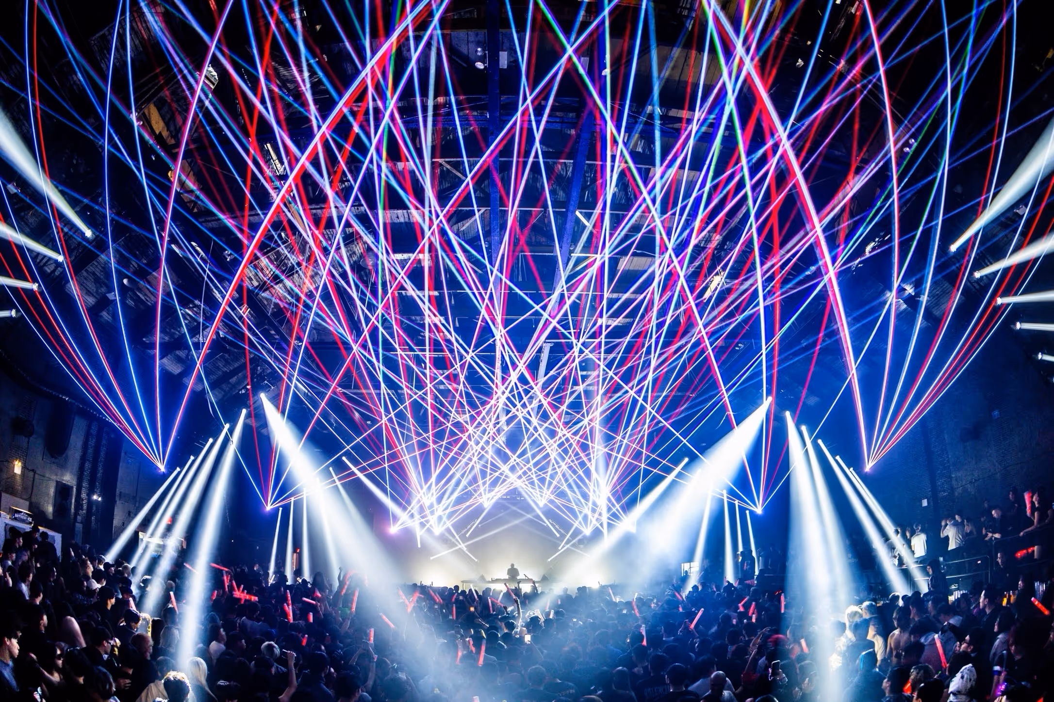 Concert stage production with lighting rig by True Productions